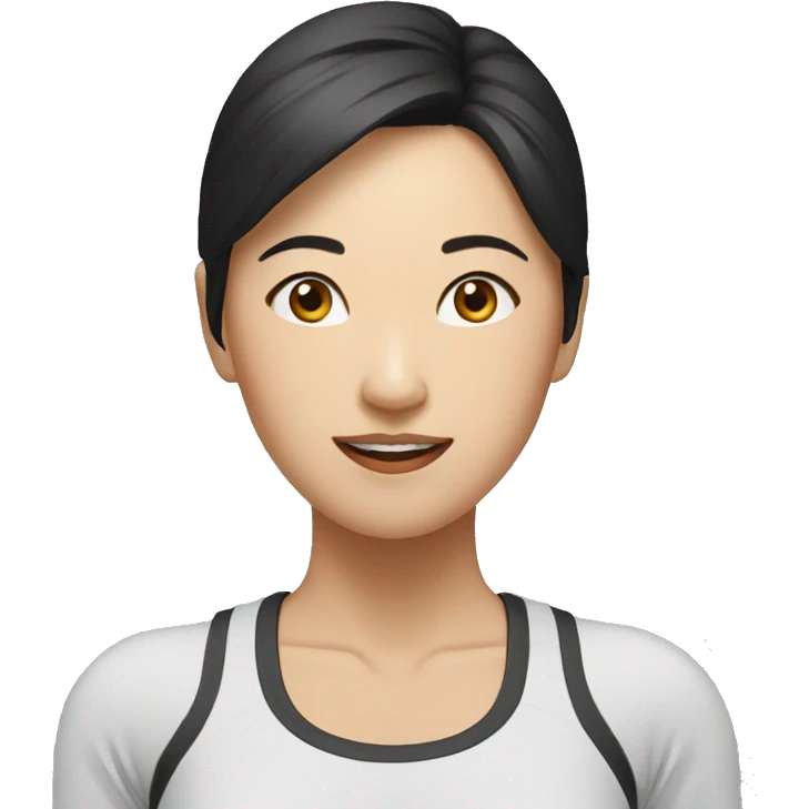 workout asian female emoji