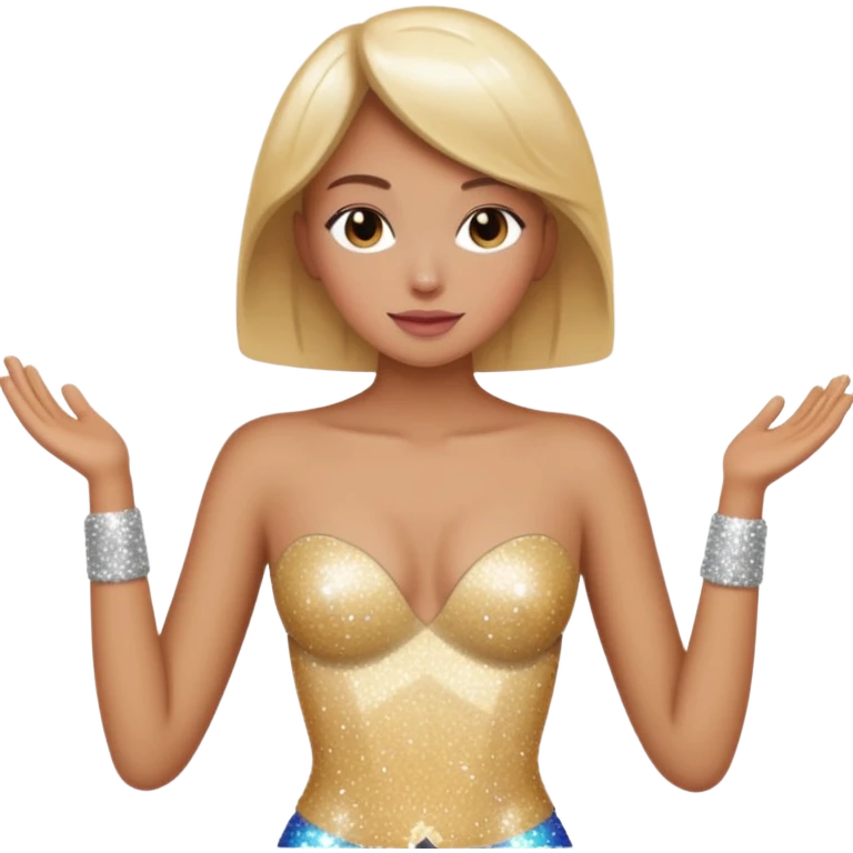 silhouette with a slim waist and sparkles emoji
