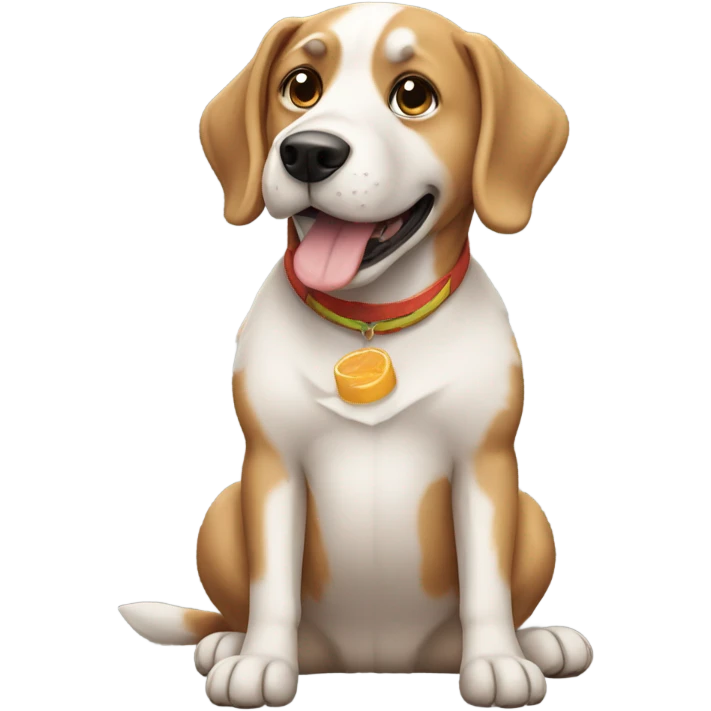 Dog with food emoji