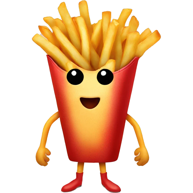 French fries with legs emoji