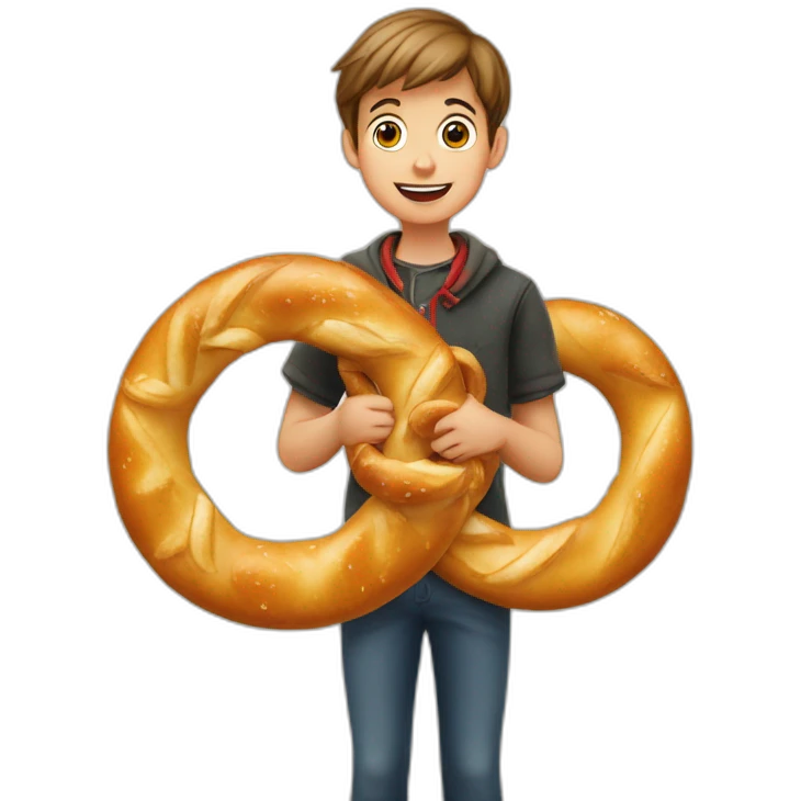 alsace boy with a bretzel emoji