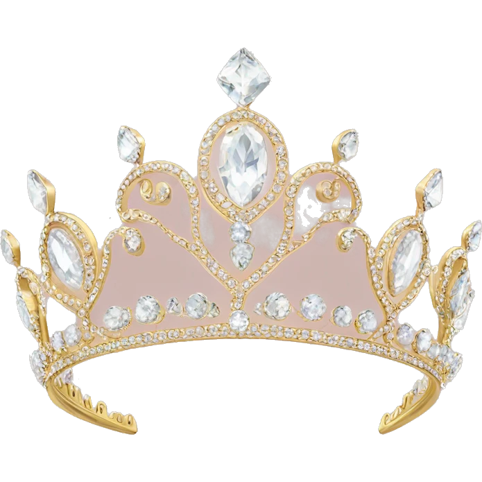 feminine diamond crystal tiara gold dainty sparkle  emoji