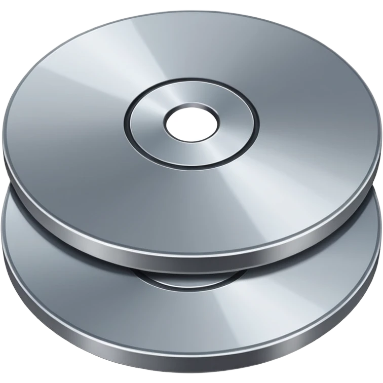 two metal computer disks emoji