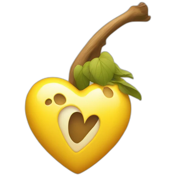 corazón amarillo emoji