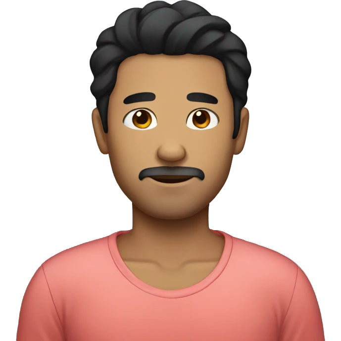 a guy with black hair who sleep in sleeping clothes  emoji