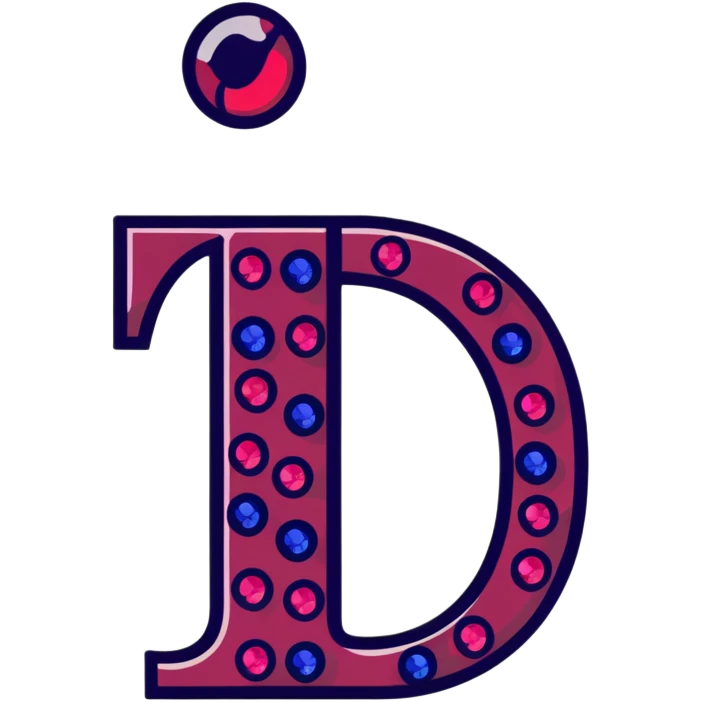 sparkling letter J with rubies and sapphires emoji