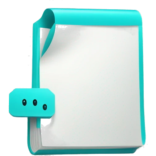 cyan notepad emoji