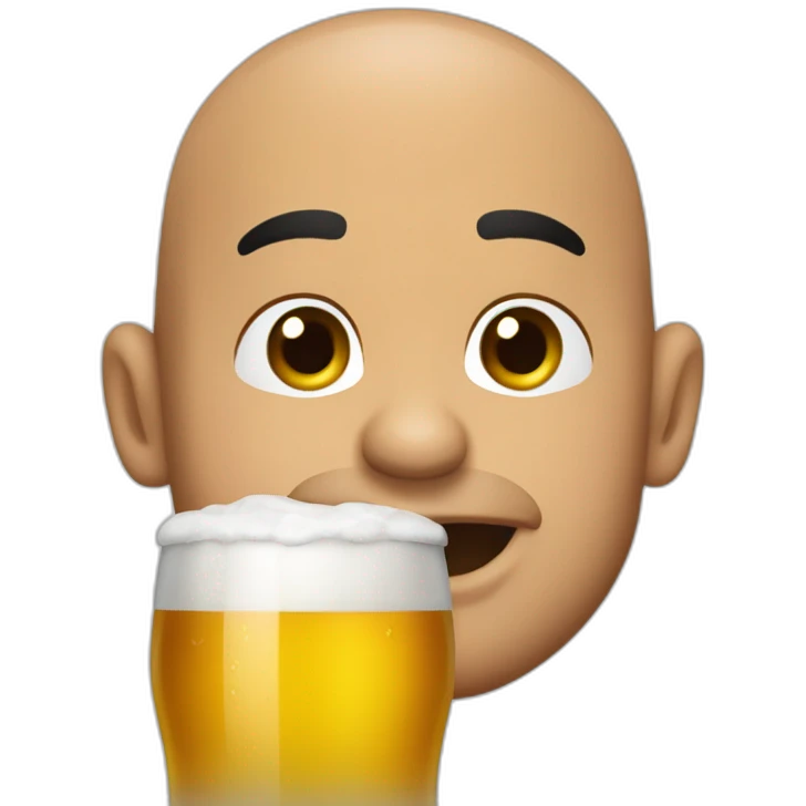 Ricardo Anaya Cortes semi bald drinking a beer emoji