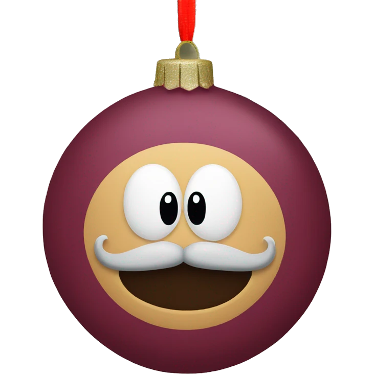 Burgundy Christmas ornament  emoji