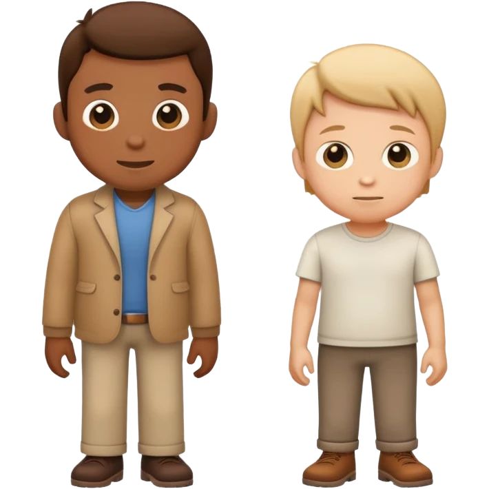 The giant and the little man emoji