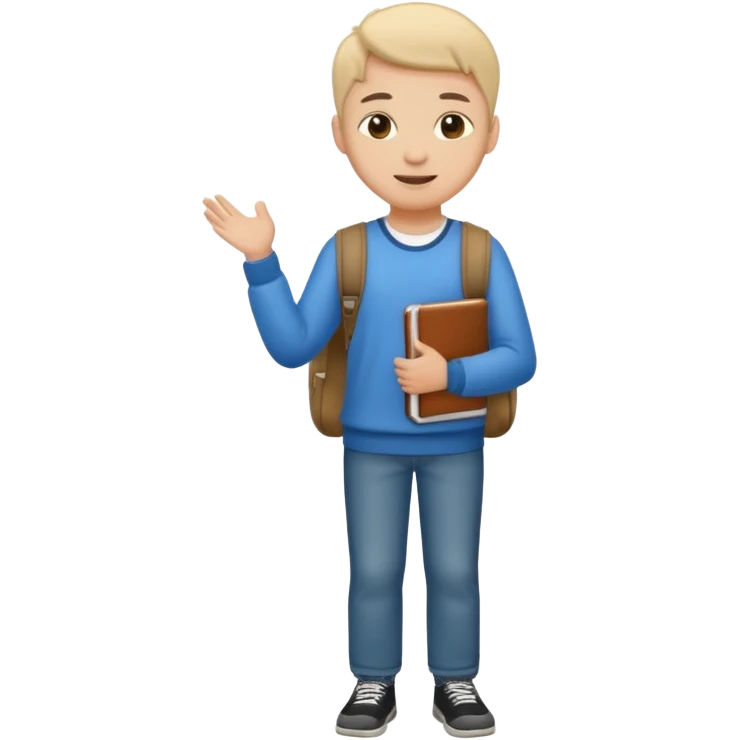 estudiante cuerpo completo feliz  emoji