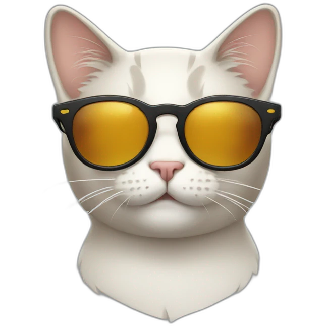 Cat with sunglasses emoji