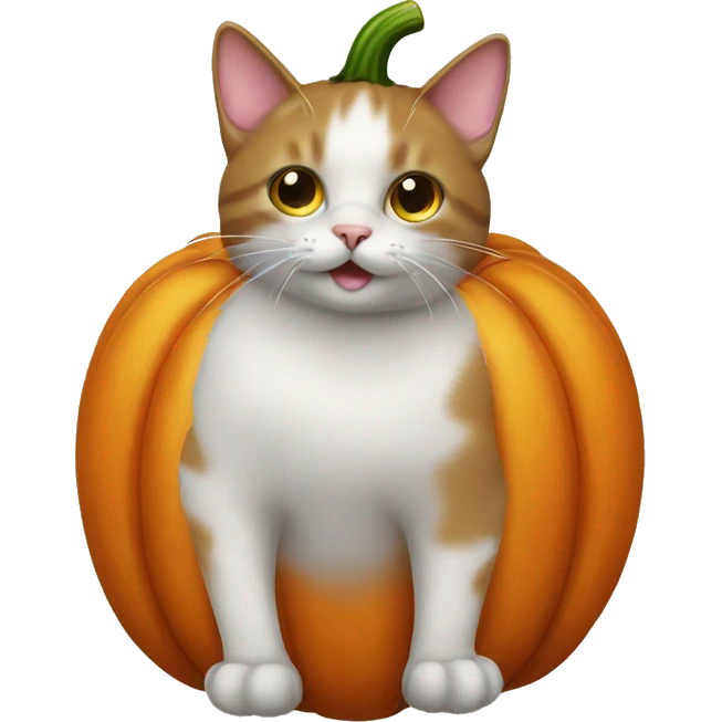 Cat in a pumpkin  emoji