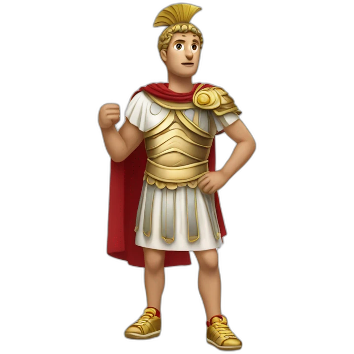 Roman imperator wearing running shoes emoji