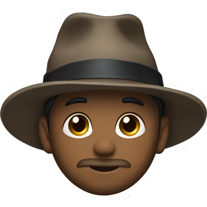 JB wearing fedora hat emoji