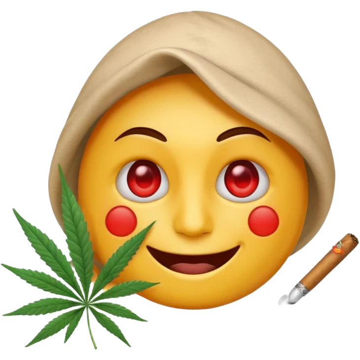 Emoji qui fume un joint  emoji