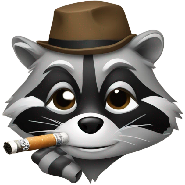 raccoon smoking a cigarette  emoji