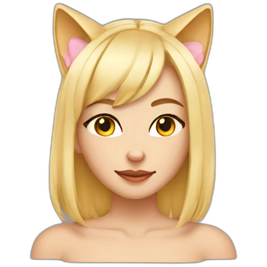 sexy blonde cat ears emoji