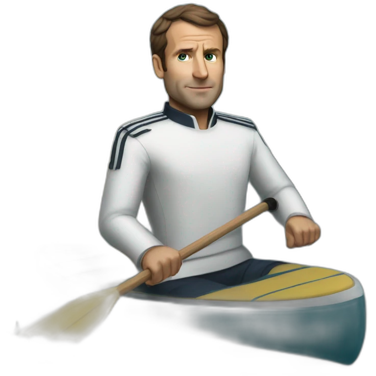 Macron who does paddle emoji