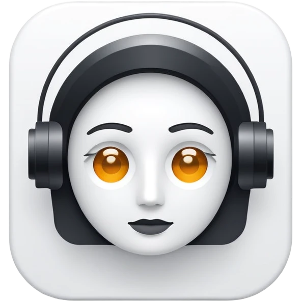 minimalist logo for AI SaaS service self2.art, face and camera emoji