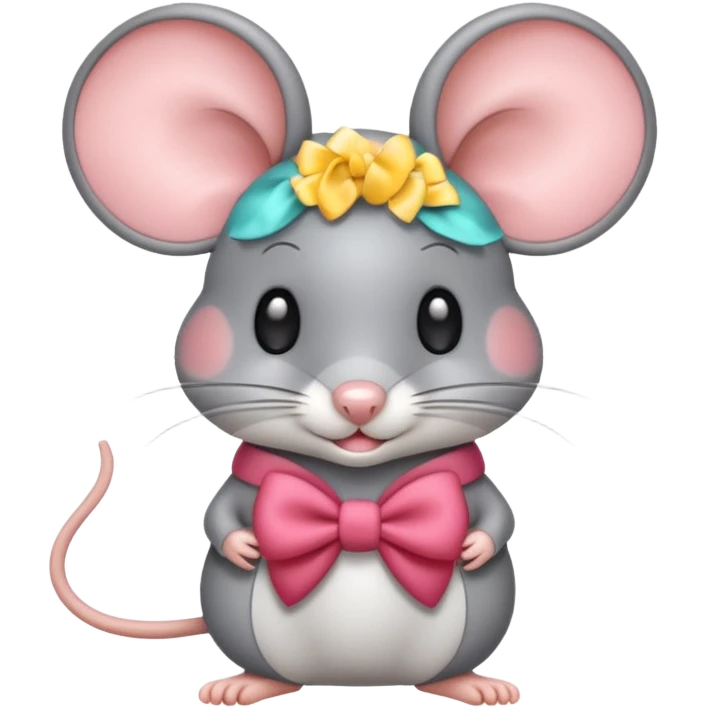 ratón con un lazo  emoji