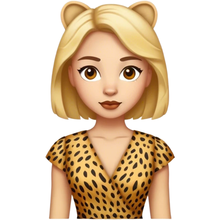 Cheetah dress emoji