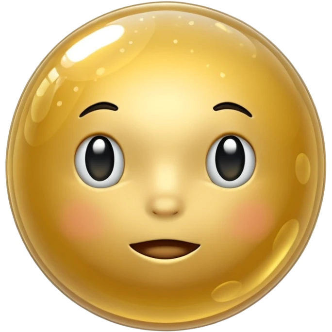 golden transparent sparkling bubble emoji