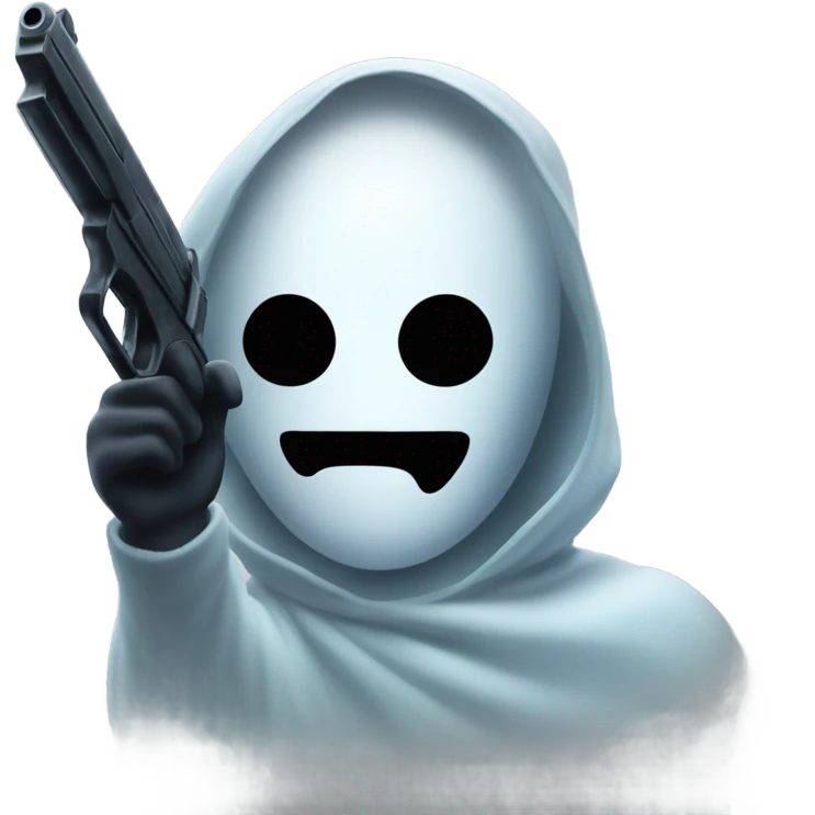 Ghost with gun emoji