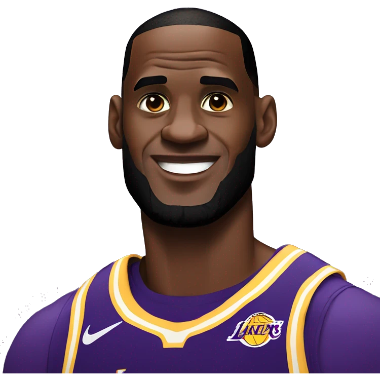 Lebron James in a laker jersey emoji