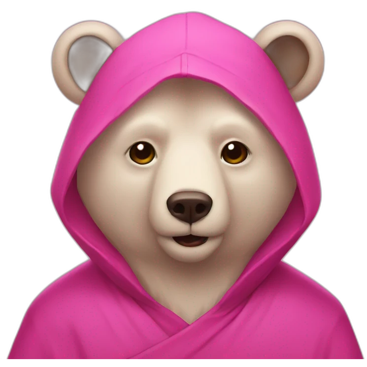 bear as pink monk emoji