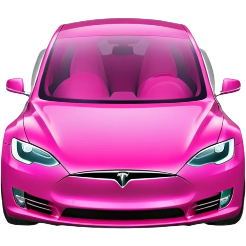 Hot pink tesla emoji