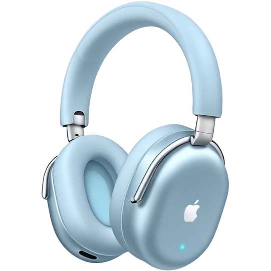 Airpods max light blue emoji