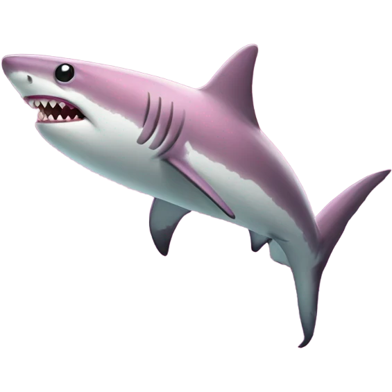 Pink shark emoji