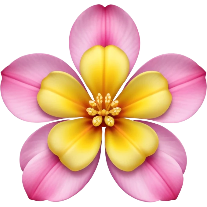 yellow and pink monoi flower emoji