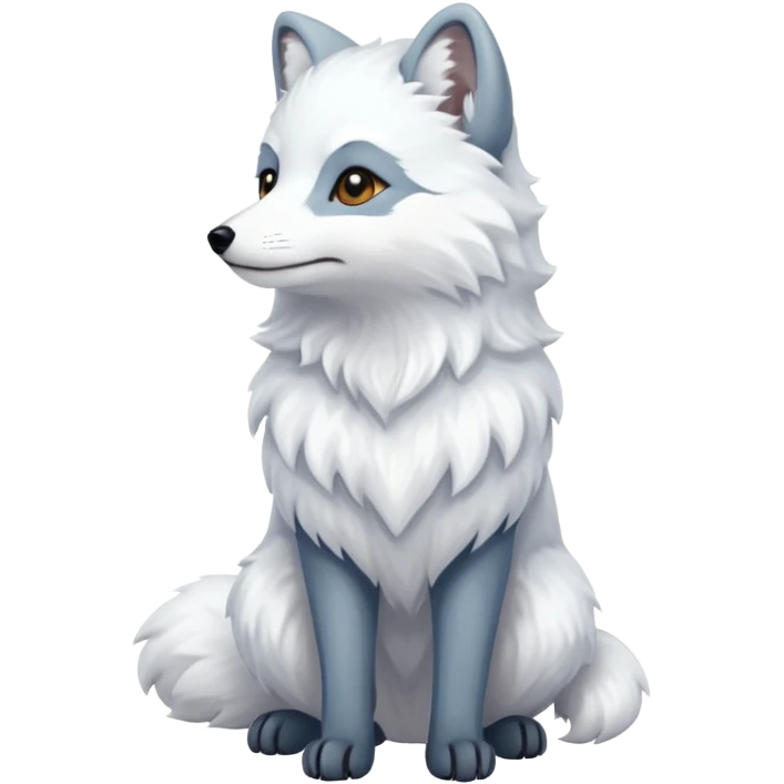 polar full body Arctic fox emoji
