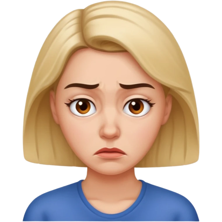 A worried woman emoji