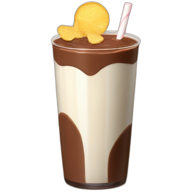 chocolate milk and crisps emoji