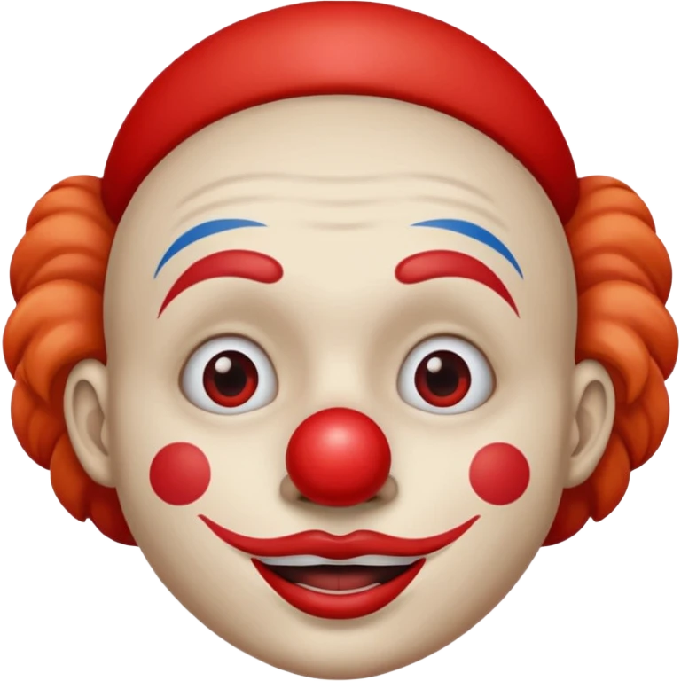Wearing a clown nose emoji