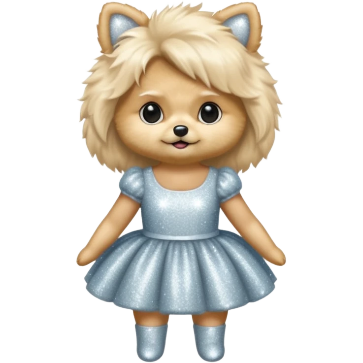 cream pomeranian dressed like taylor swift emoji