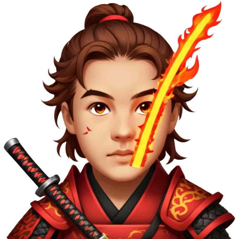 Fire-Wielding Samurai emoji
