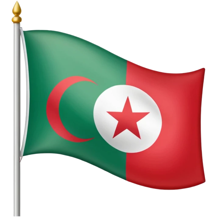 Make me half of the emoji with the flag of Algeria and the other half with the flag of Tunisia the goal is to have a motie emoji