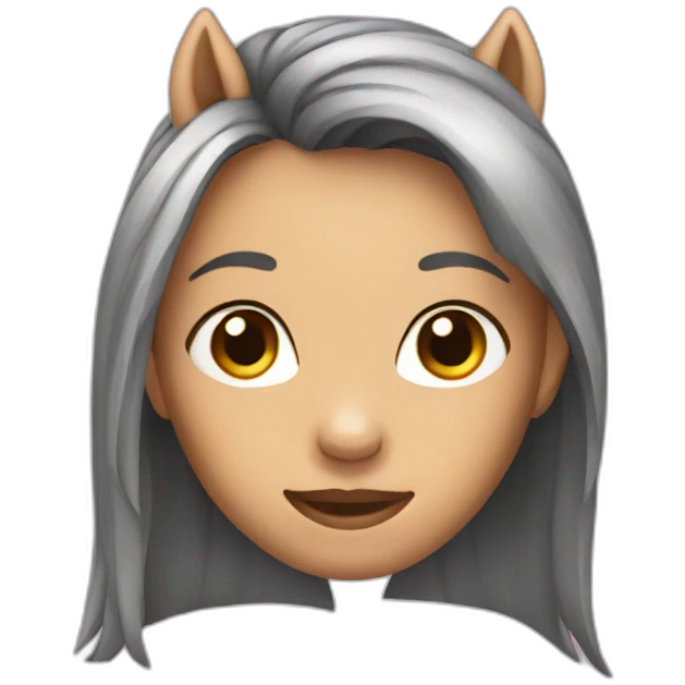 horse head girl emoji