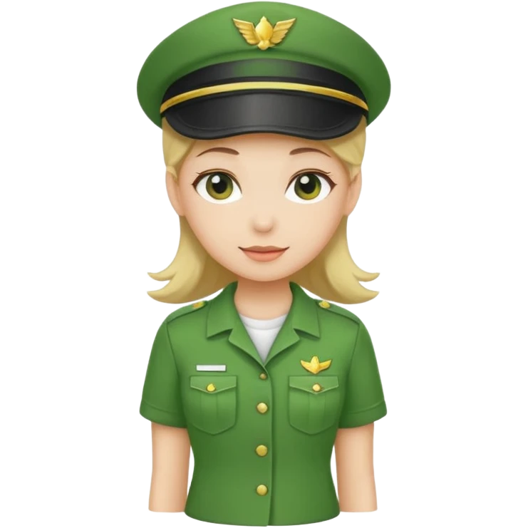 Green uniform only tshirt girl no hat emoji