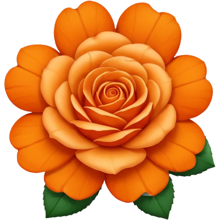 Snow rose orange emoji