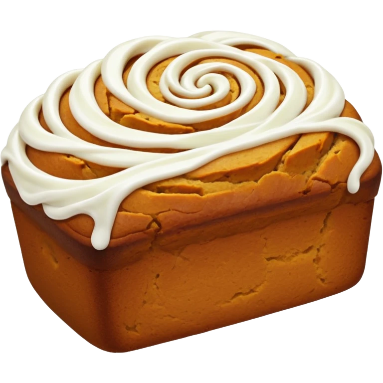 Pumpkin bread with white icing  emoji