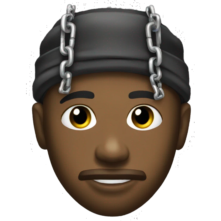 Rapper with chain emoji