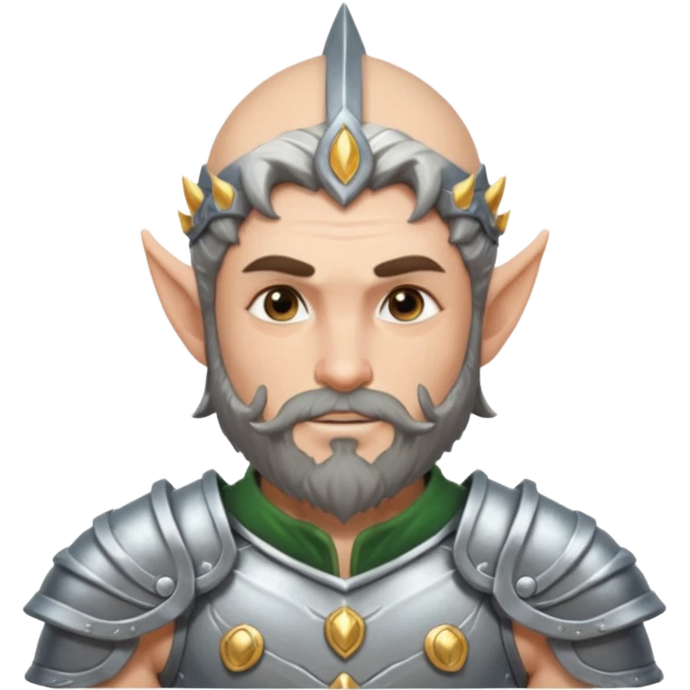 Bearded warrior elf in armor emoji