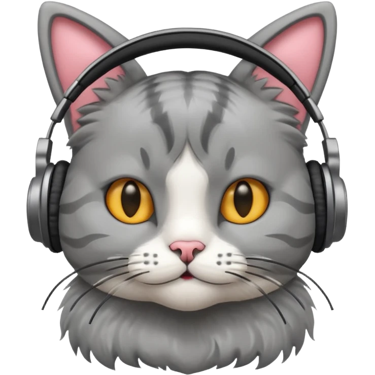 Kulaklıklı kedi emoji