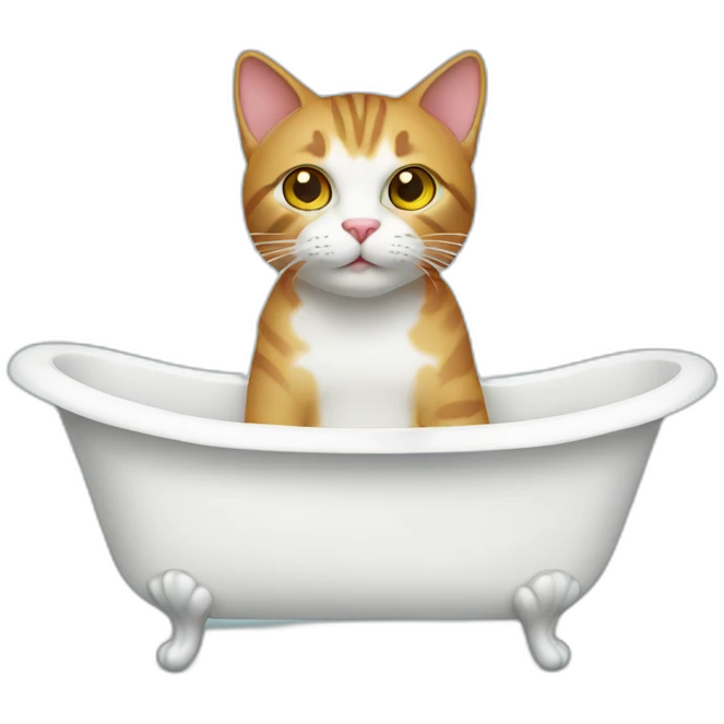 cat in bathtub emoji