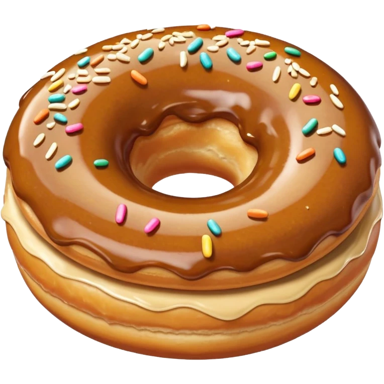 Donut with beige topping emoji